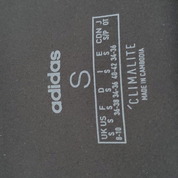 ADIDAS Climalite Claasic Black 7/8 High Rise Leggings Sz S - Picture 5 of 12